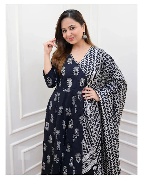Angarakha Kurta and Pant Set with Dupatta
