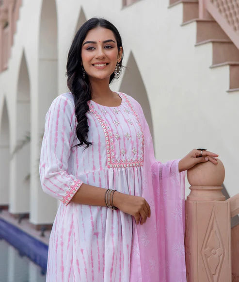 Siburi Printed Kurta and Pant Set with Dupatta