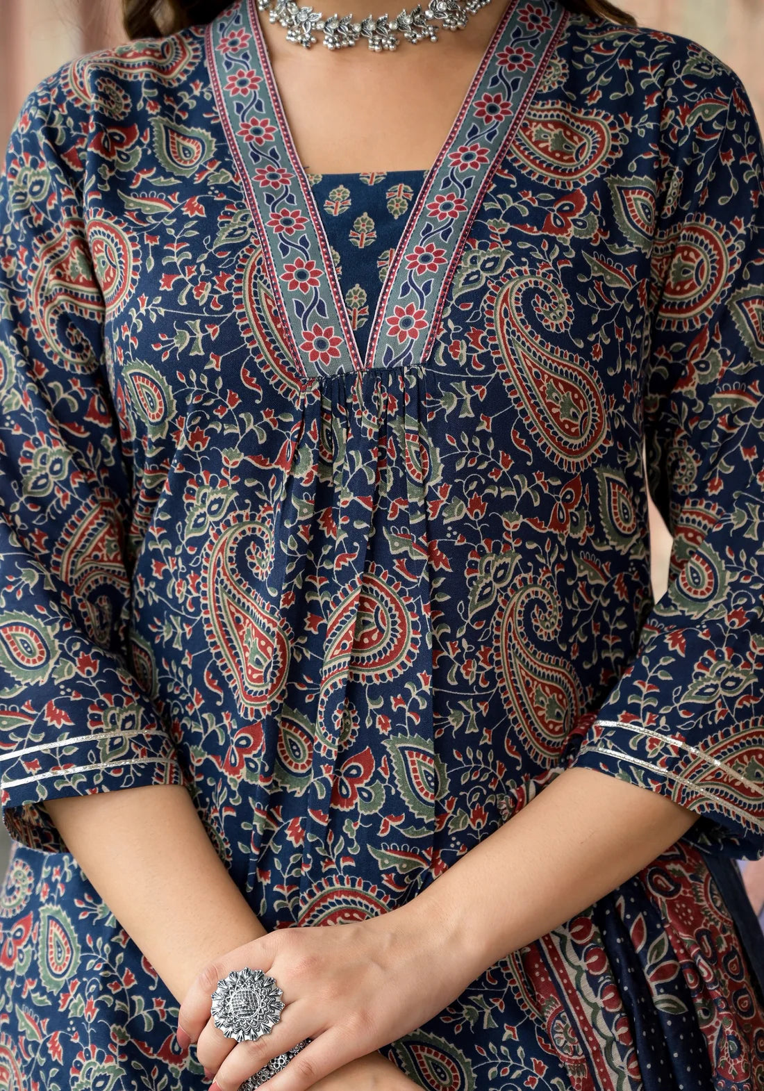 Embroidery Straight Kurta and Pant set with Dupatta