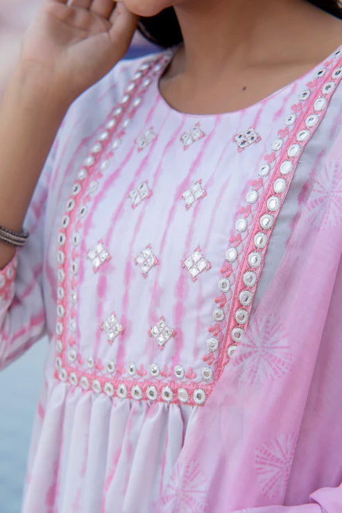 Siburi Printed Kurta and Pant Set with Dupatta