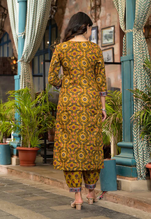 Embroidery Straight Kurta and Pant set with Dupatta