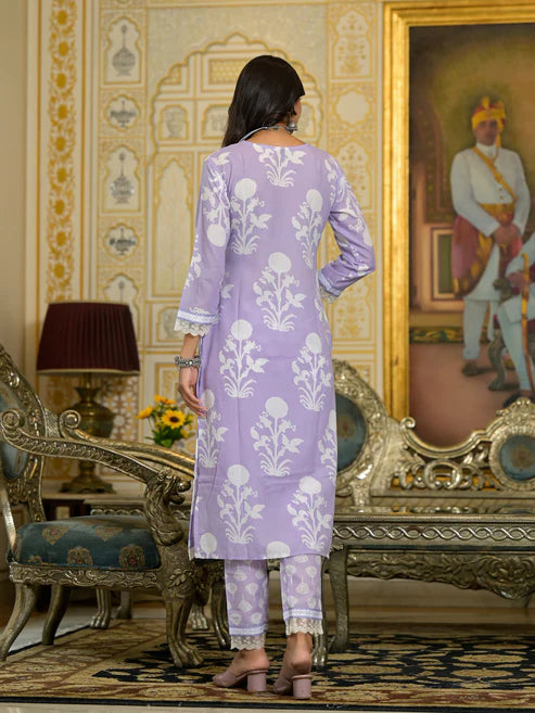 Embroidery Straight Kurta and Pant set with Dupatta