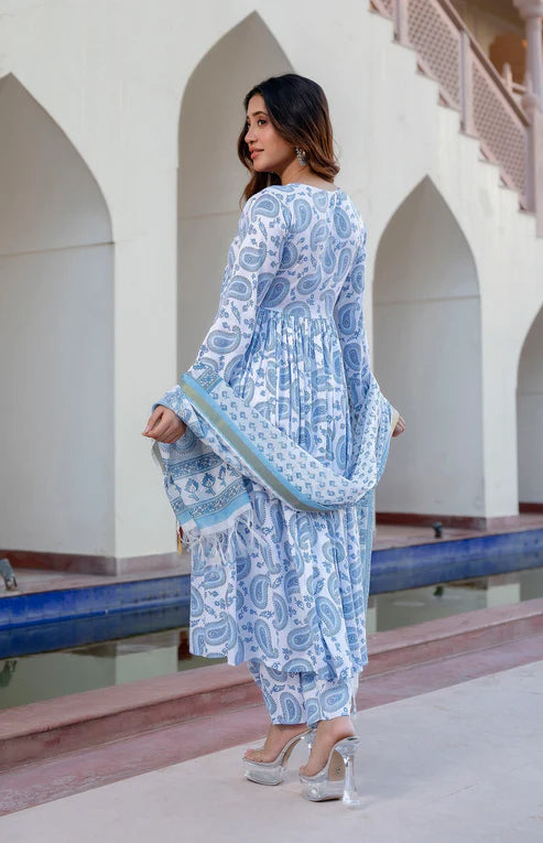 Block Printed Kurta set with Dupatta