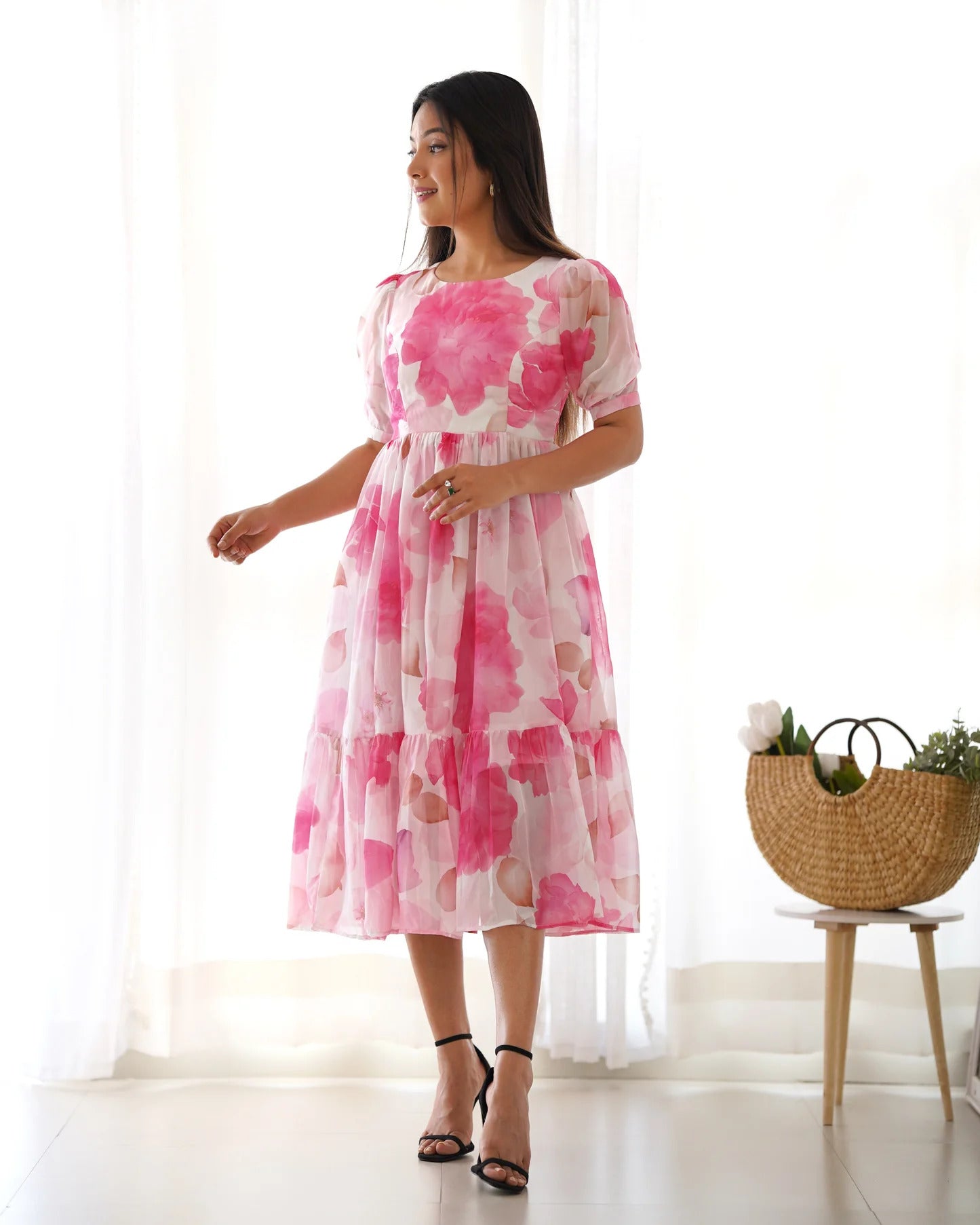 READYMADE GEORGETTE WESTERN MIDI DRESS LAUNCHED