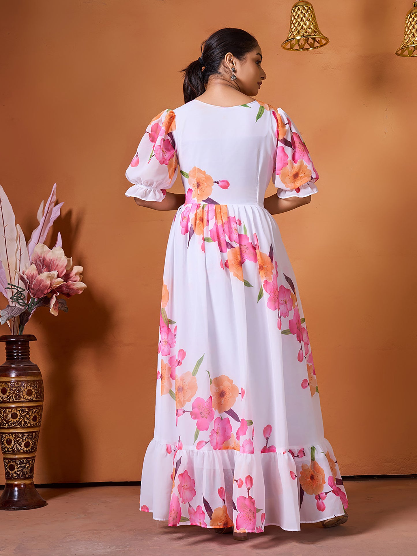 Printed Georgette Stitched Anarkali Gown