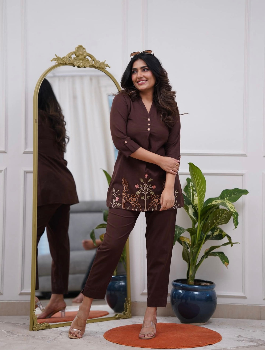 Cotton Coord Set with Embroidery work