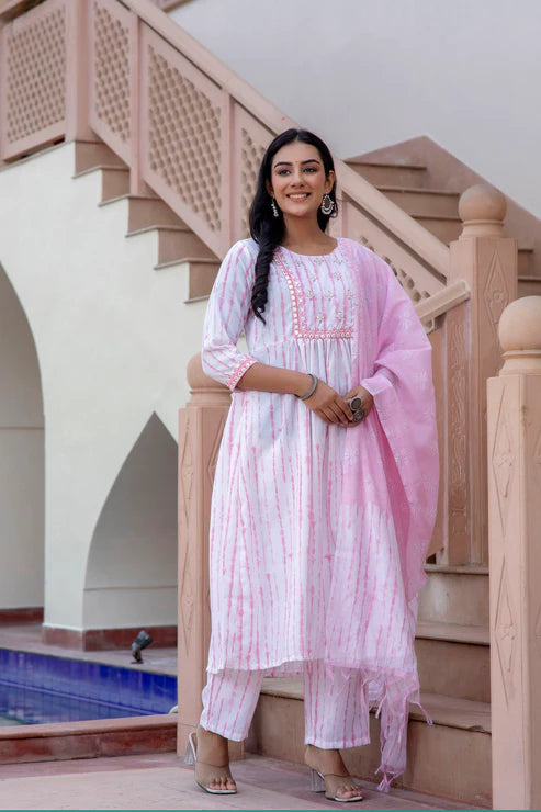Siburi Printed Kurta and Pant Set with Dupatta