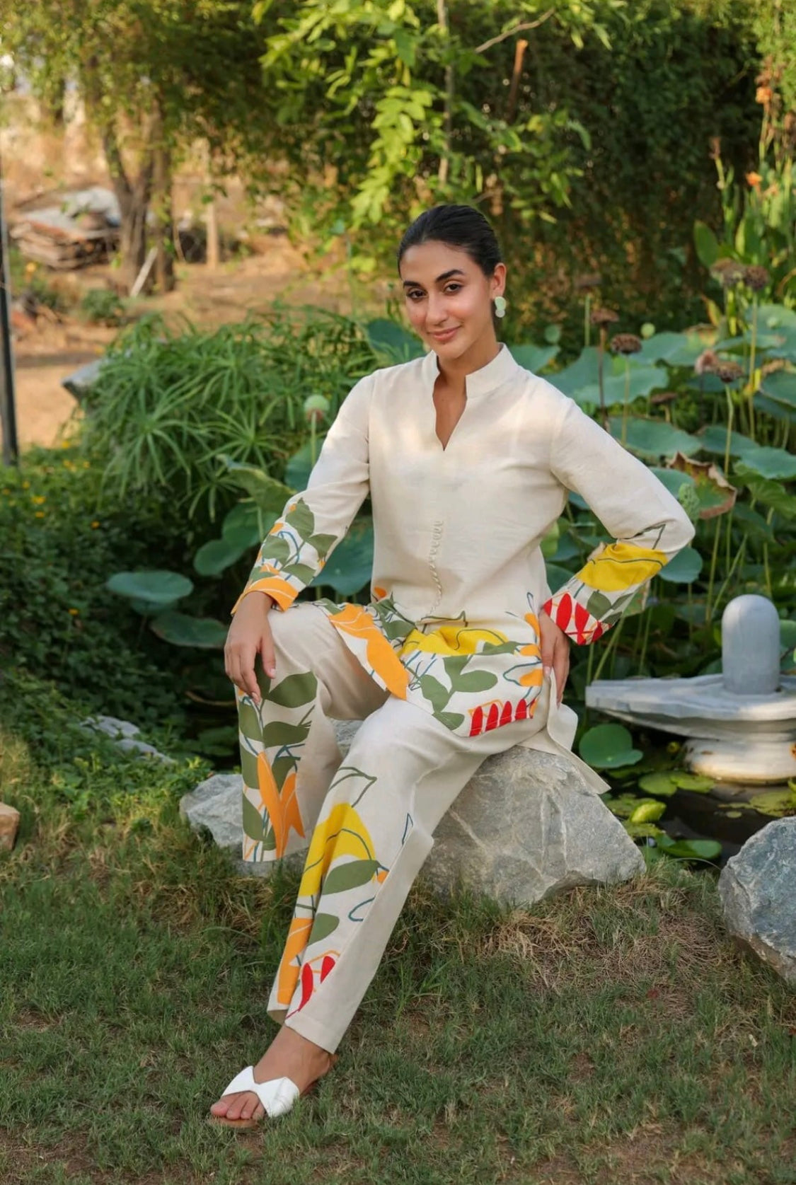 Cotton Coord set with Print work