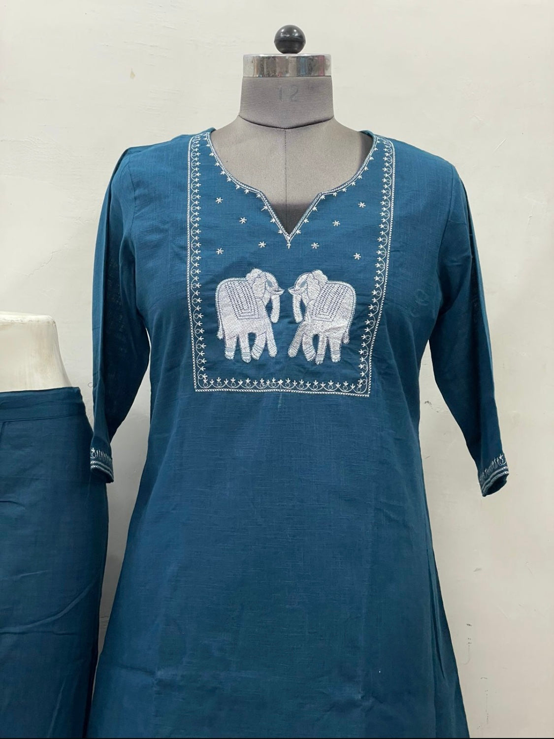 Cotton slub Coord set with Print work