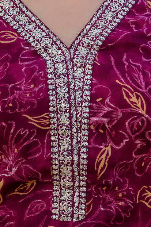 Printed Straight Kurta and Pant set with Dupatta