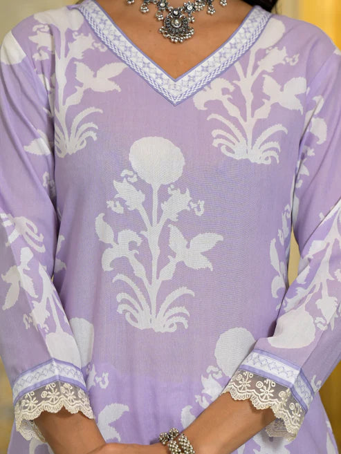 Embroidery Straight Kurta and Pant set with Dupatta