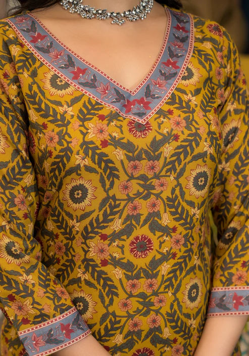 Embroidery Straight Kurta and Pant set with Dupatta