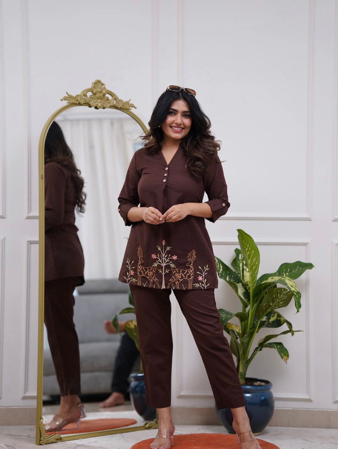 Cotton Coord Set with Embroidery work