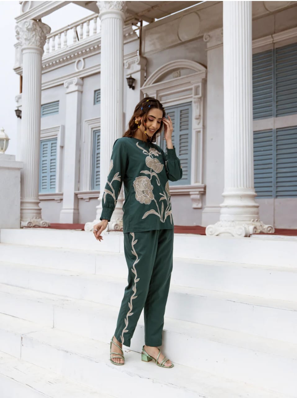 Cotton Coord set with Embroidery Work