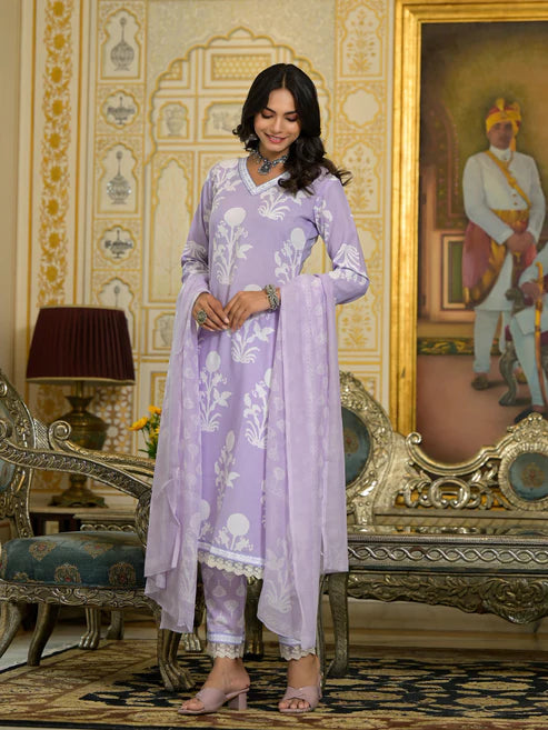 Embroidery Straight Kurta and Pant set with Dupatta