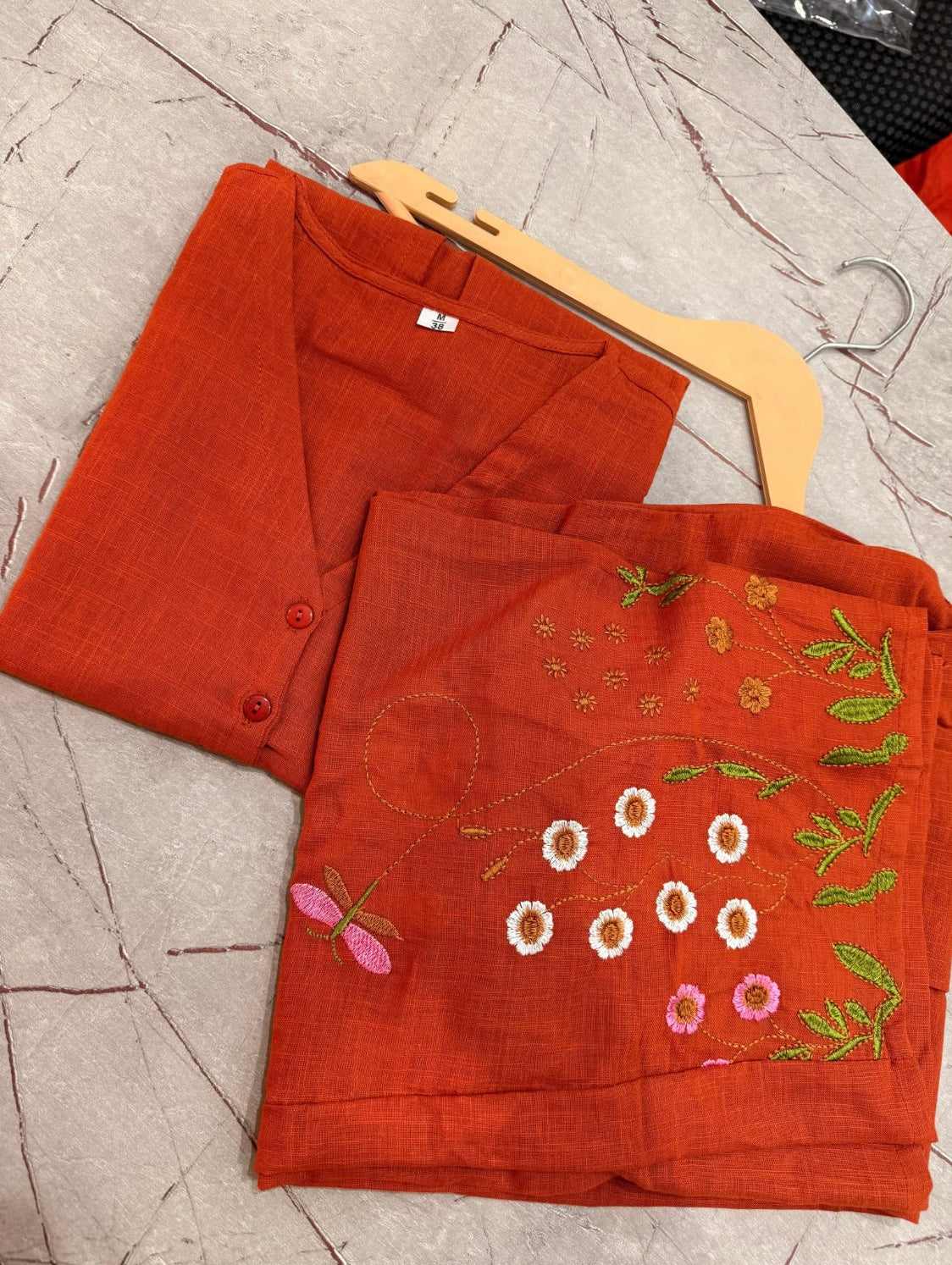 Cotton slub Coord Set