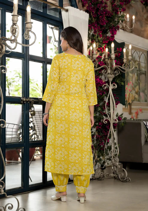 Embroidery Straight Kurta and Pant set with Dupatta