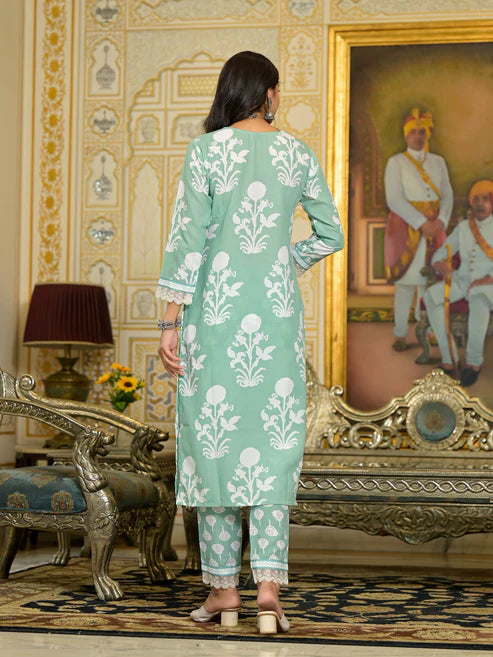 Embroidery Straight Kurta and Pant set with Dupatta
