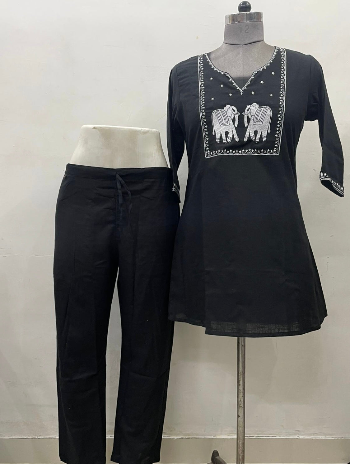 Cotton slub Coord set with Print work