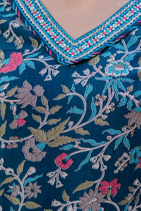 Printed Straight Kurta and Pant set with Dupatta