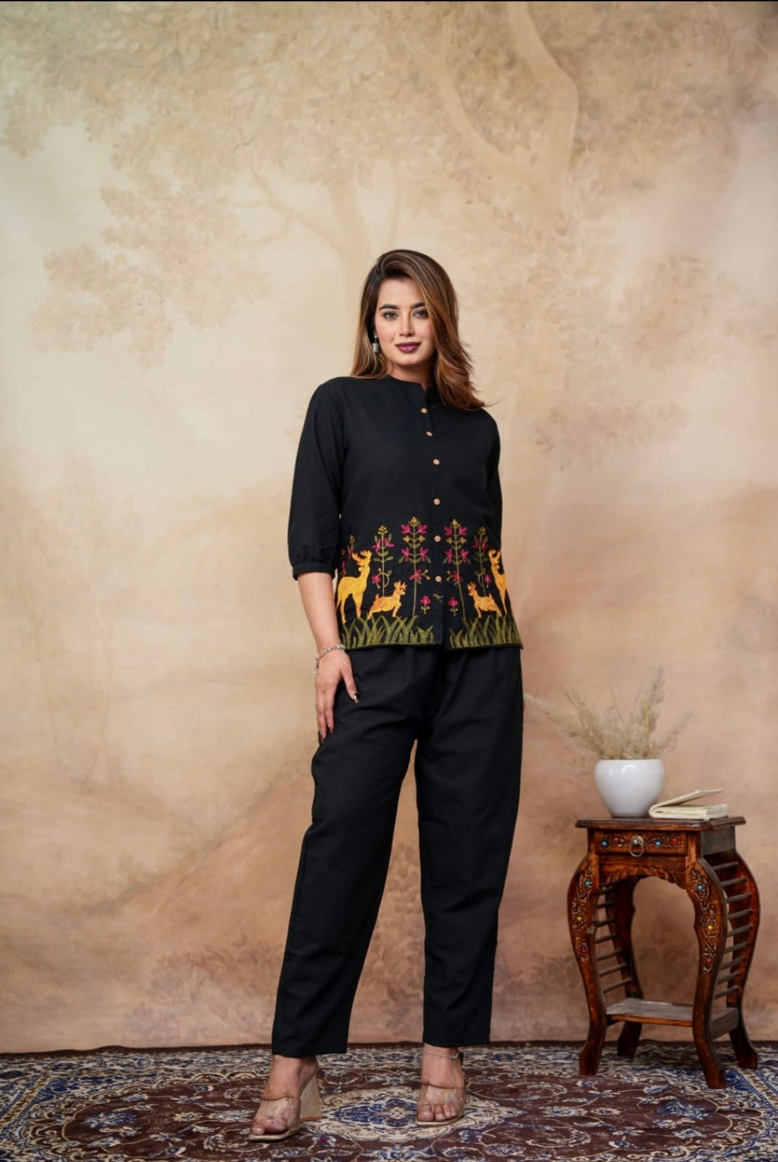 Cotton Coord set with Embroidery work