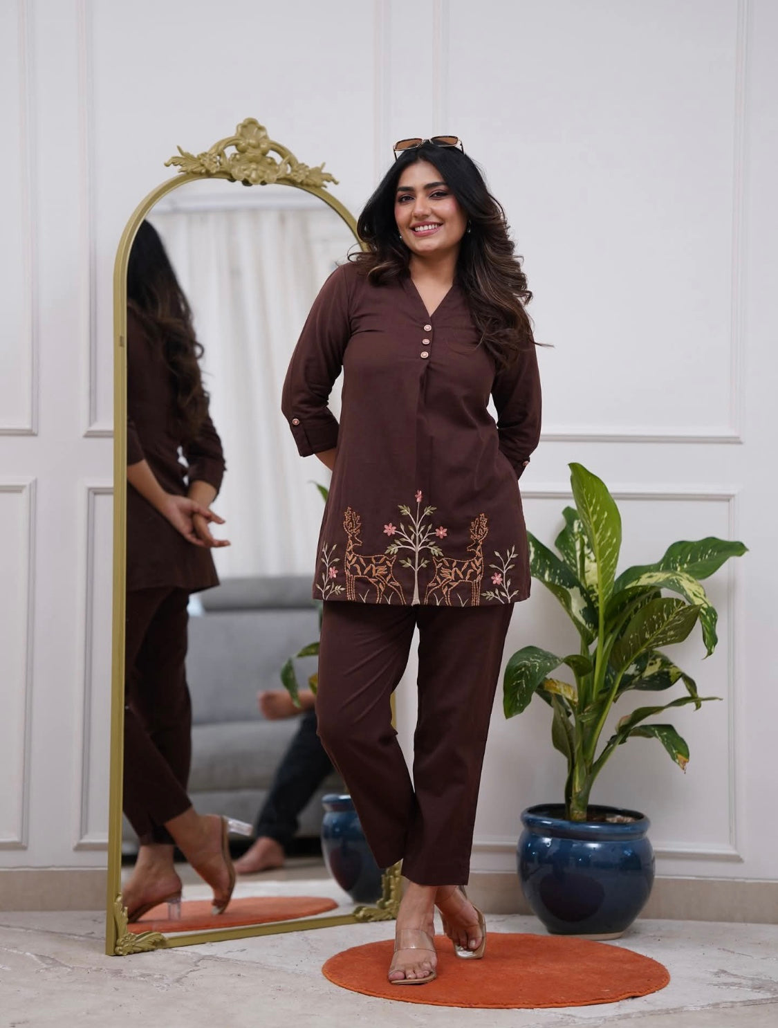 Cotton Coord Set with Embroidery work