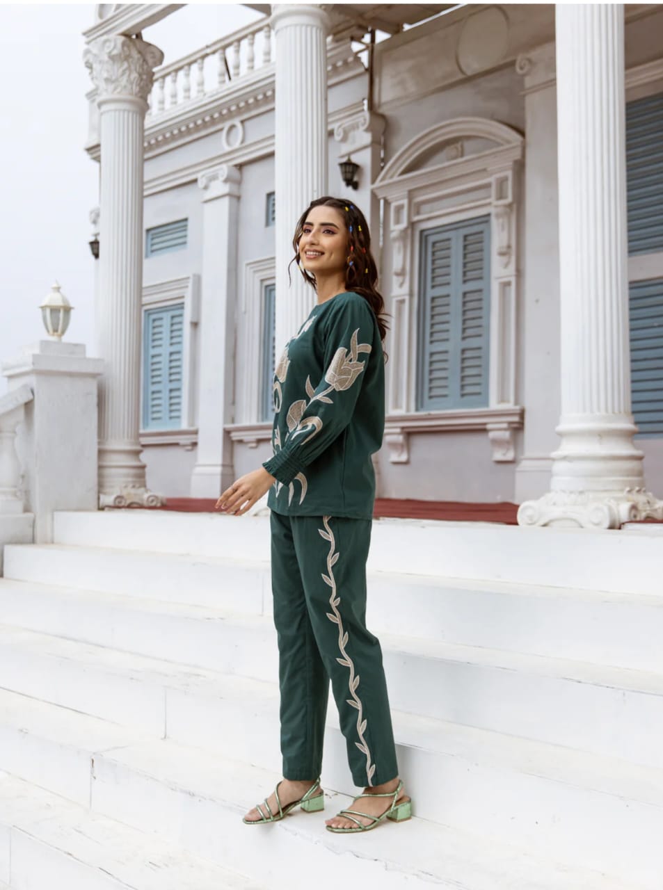 Cotton Coord set with Embroidery Work