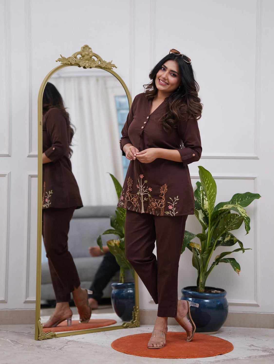 Cotton Coord Set with Embroidery work