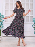 READYMADE GEORGETTE WESTERN MIDI DRESS LAUNCHED