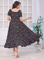READYMADE GEORGETTE WESTERN MIDI DRESS LAUNCHED