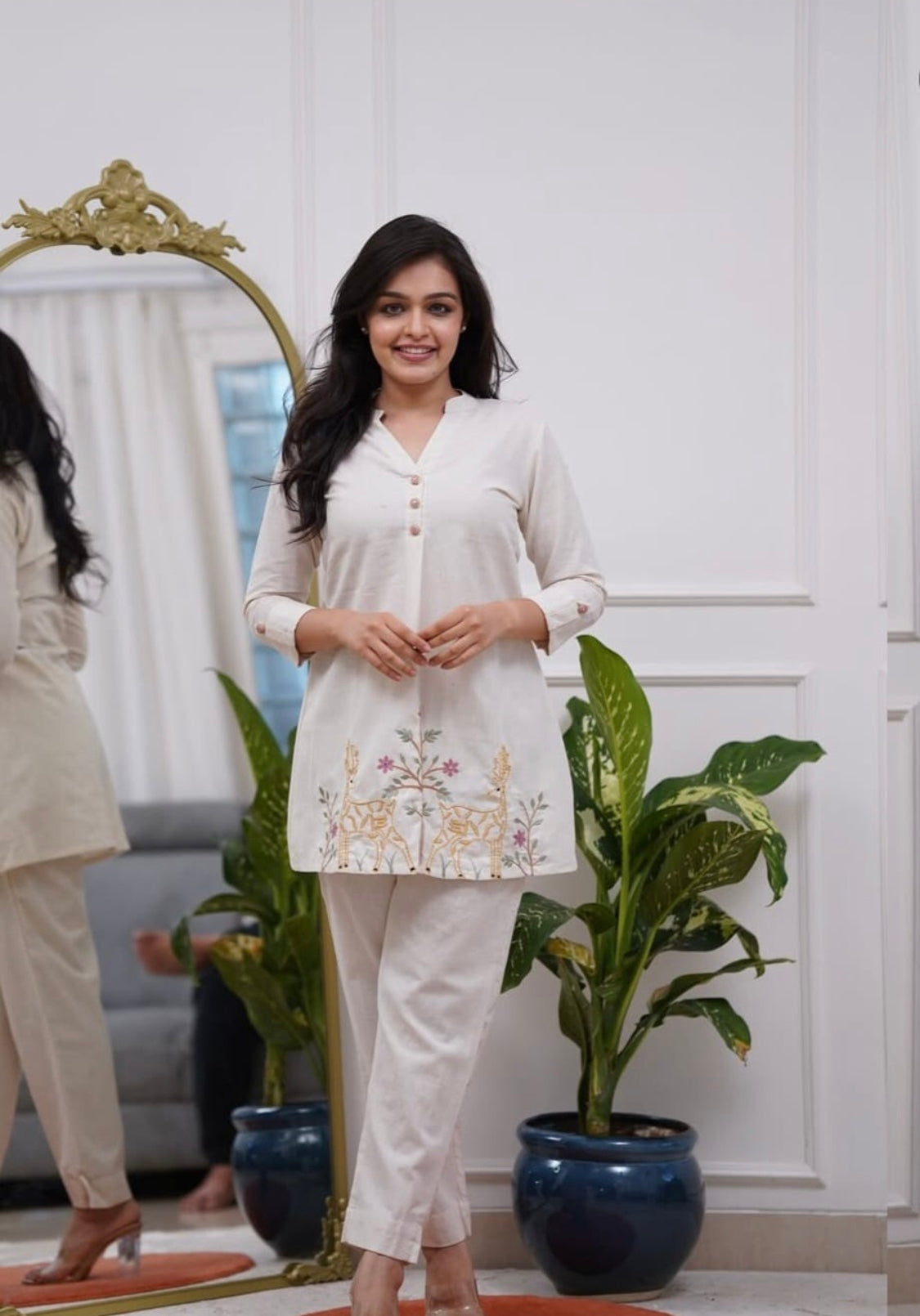 Cotton Coord set with Embroidery Work