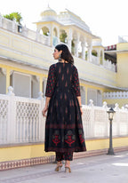 Women Printed Anarkali Kurta and Pant set With Dupatta