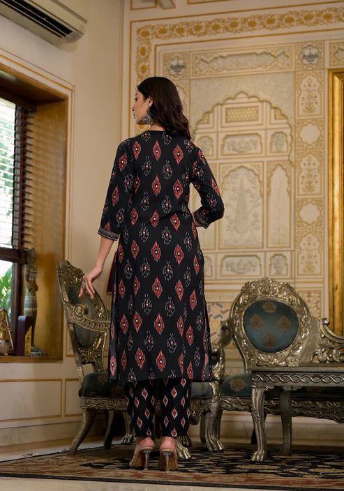 Embroidery Kurta and Pant Set With Dupatta