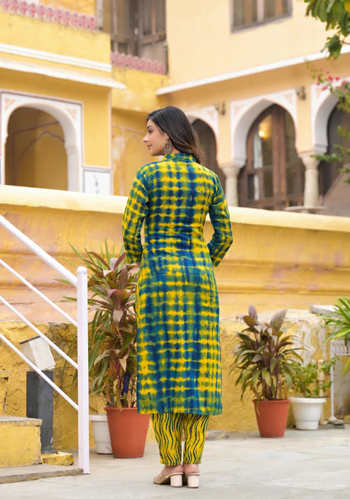 Printed Kurta and pant set with Dupatta
