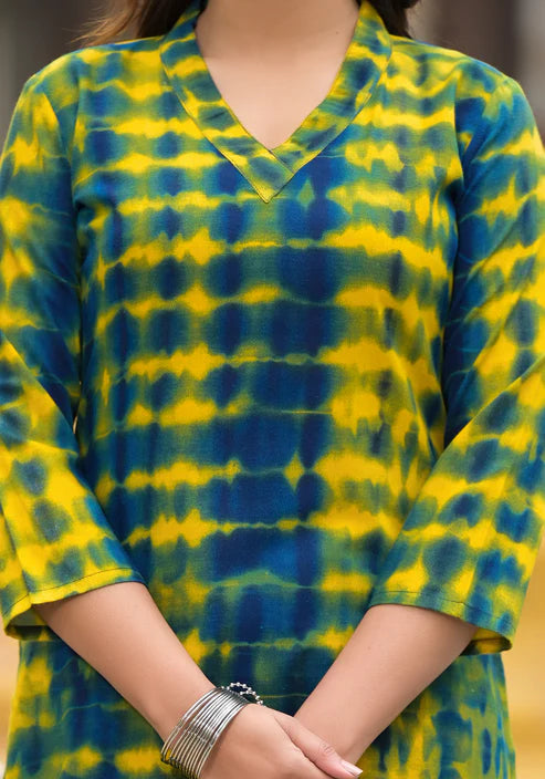 Printed Kurta and pant set with Dupatta