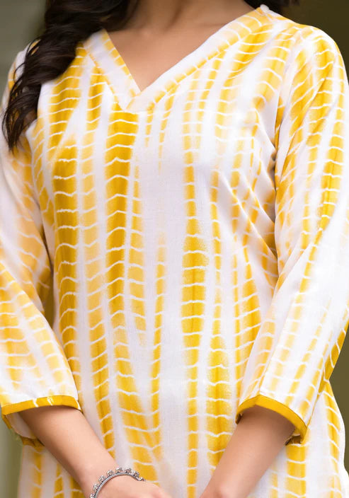 Printed Straight Kurta and Pant set with Dupatta
