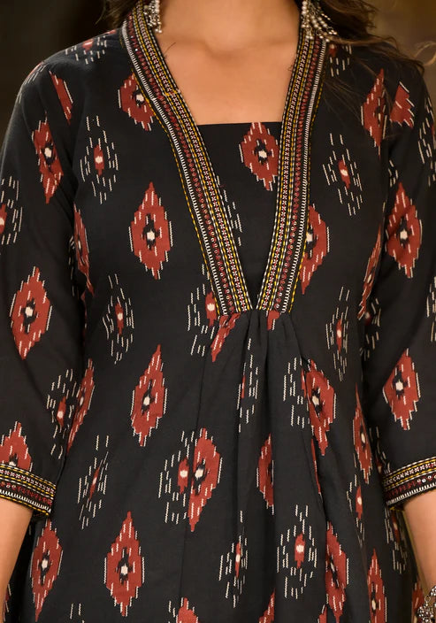 Embroidery Kurta and Pant set With Dupatta