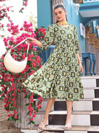 READYMADE GEORGETTE WESTERN MIDI DRESS