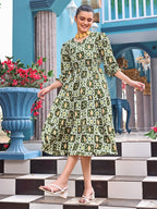 READYMADE GEORGETTE WESTERN MIDI DRESS