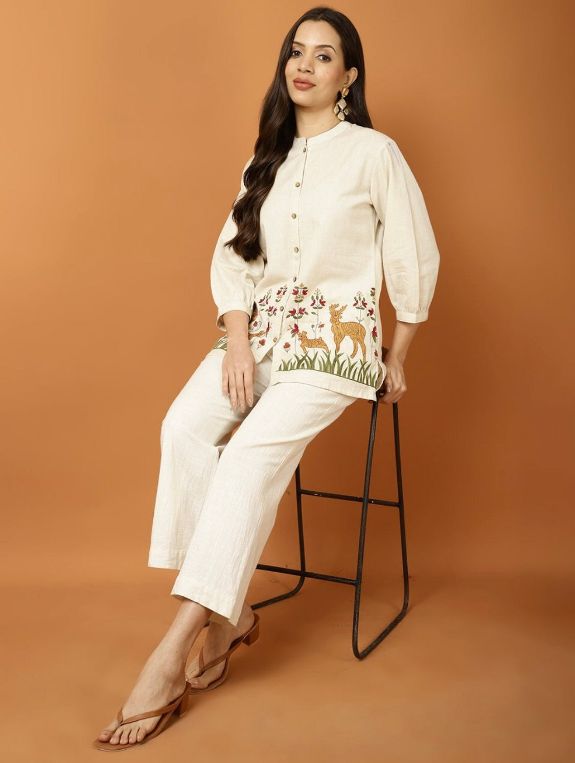 Cotton Coord set with Embroidery work