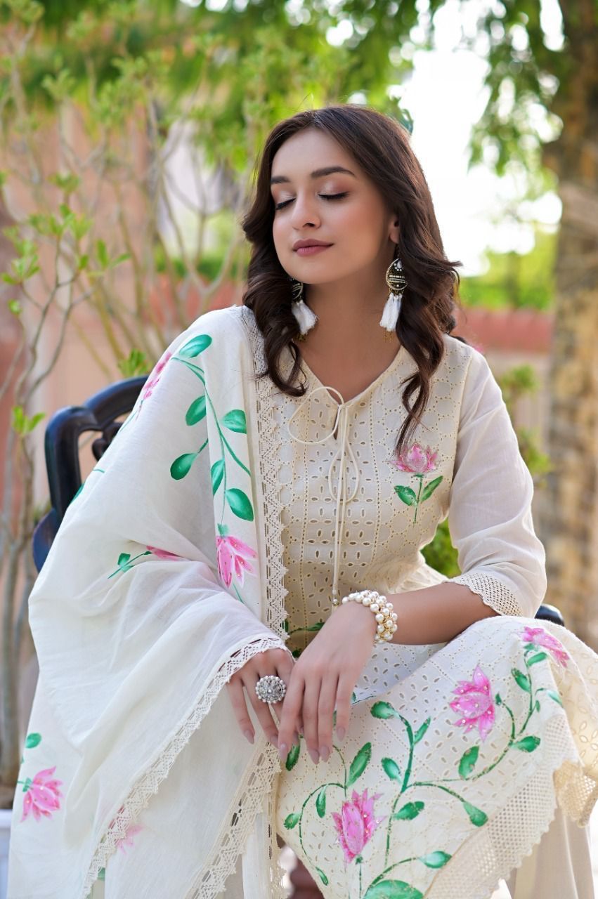 Cotton Anarkali Kurta Set