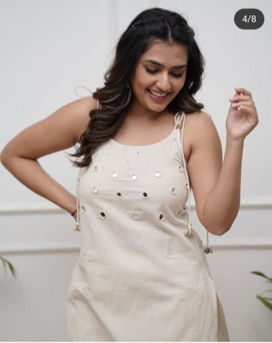 Beautiful sleeve less cord sets in cotton flex fabric