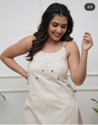 Beautiful sleeve less cord sets in cotton flex fabric