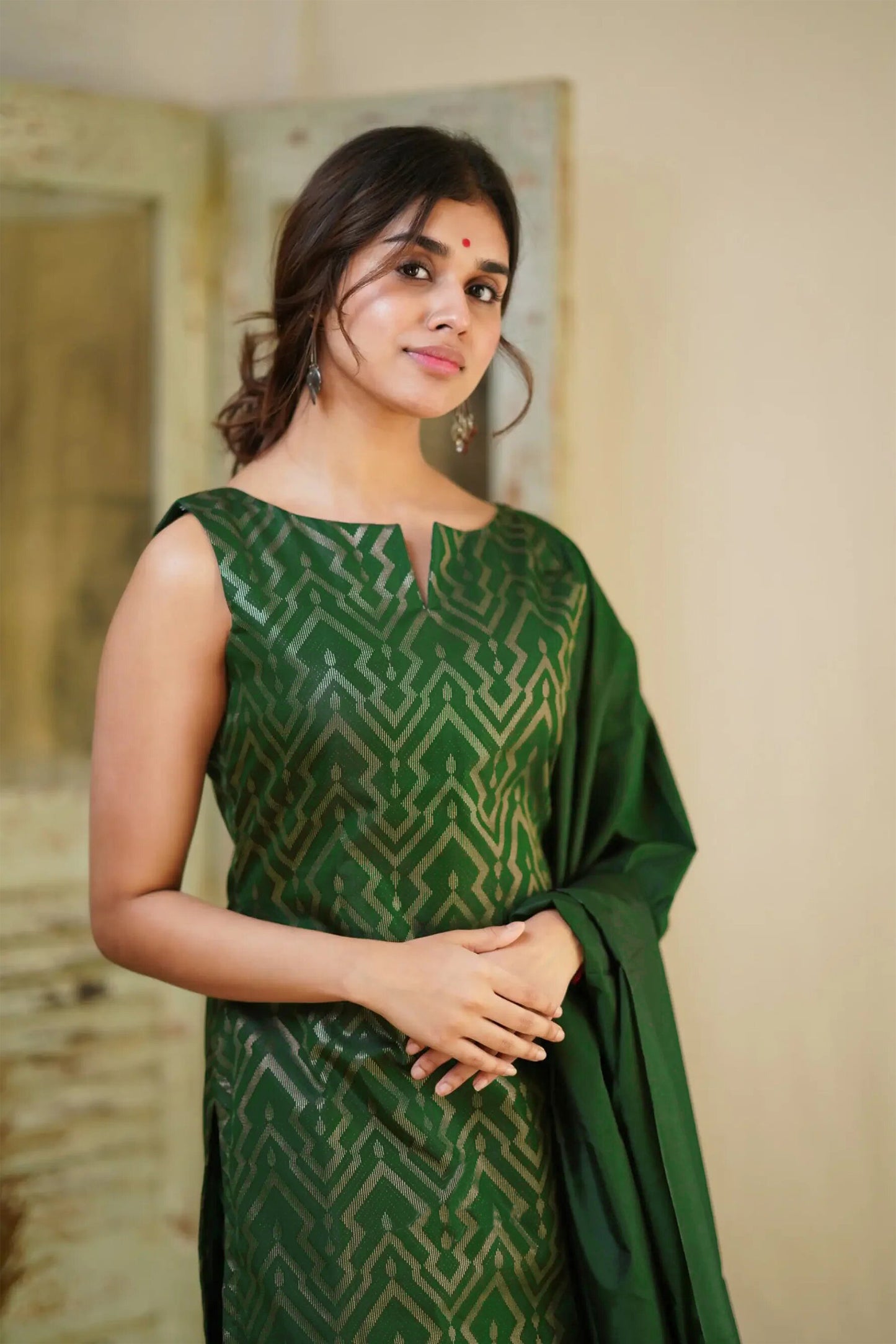 Women Silk  Kurta Pant Dupatta Set