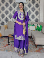 Women Silk Kurta Pant Dupatta Set