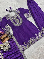 Women Silk Kurta Pant Dupatta Set