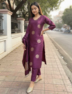Jacquard Kurta ant Dupatta Set