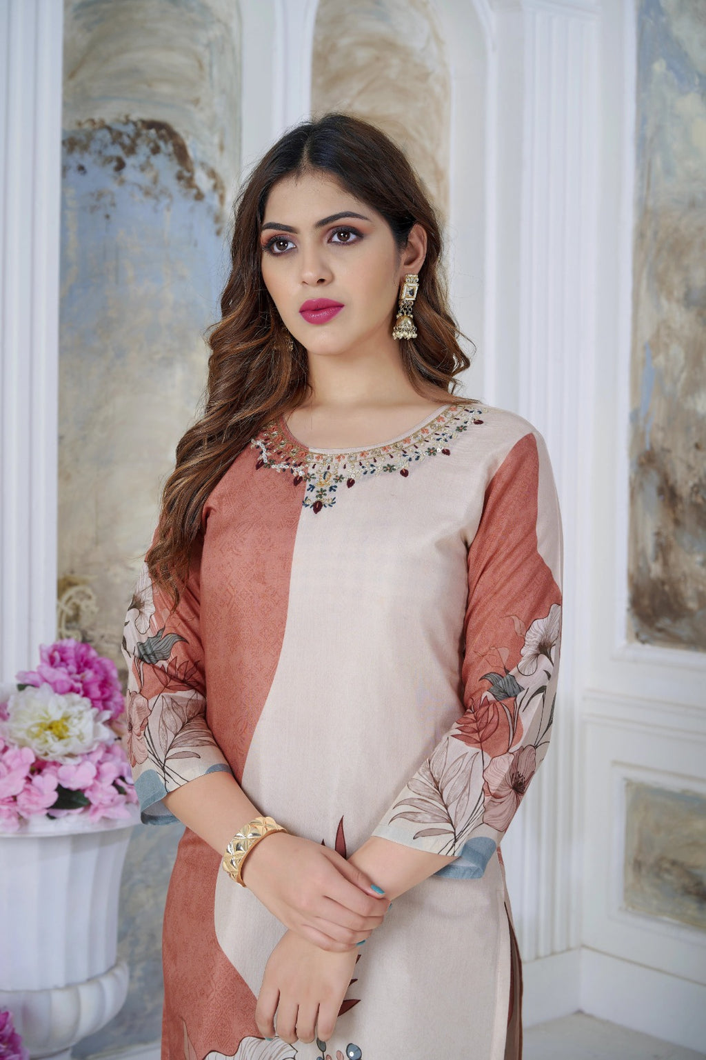 Star Georgette Kurta Set with Dupatta