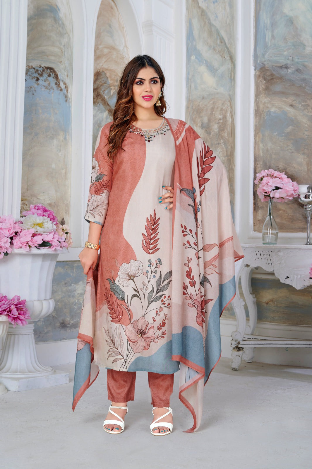 Star Georgette Kurta Set with Dupatta
