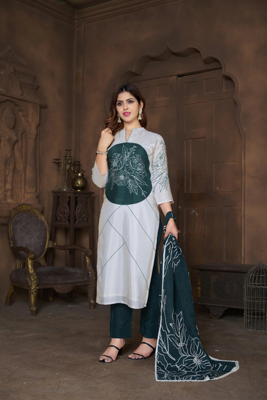 Printed Georgette Kurta Set